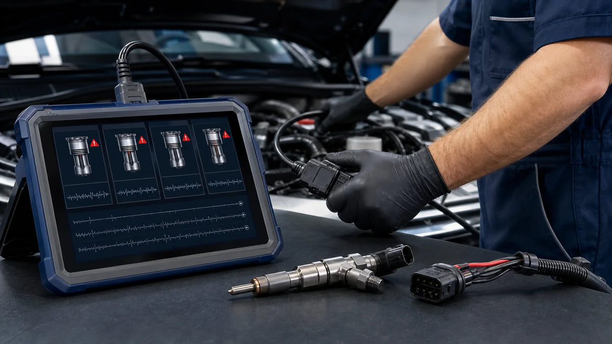 Diagnostic OBD des circuits d’injecteurs P0201 à P0204 avec faisceau électrique
