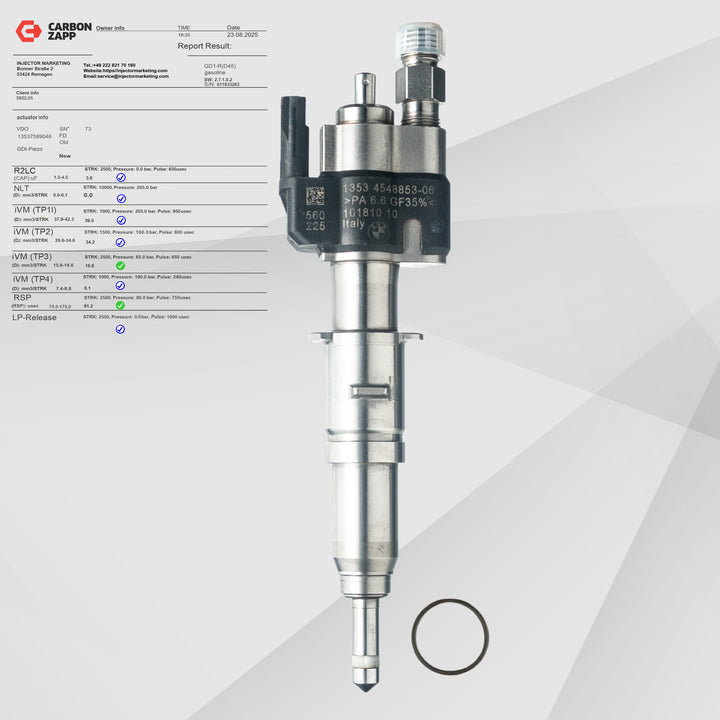 BMW Injecteur essence N53 – VDO 13537589048 compatible 13537565138-04 – injecteur reconditionné, vue 1
