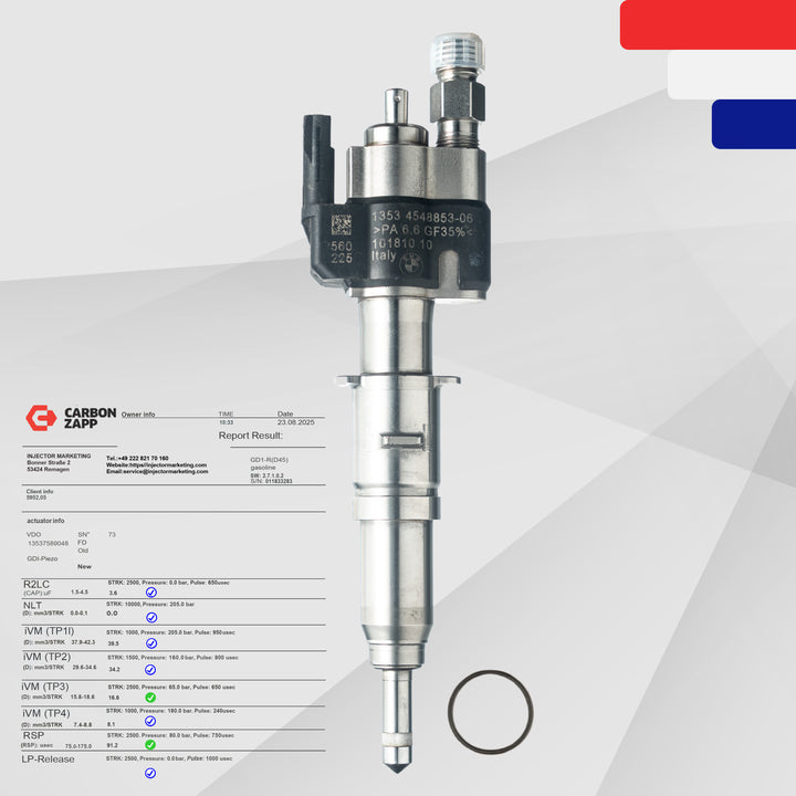 Injecteur de carburant BMW 13537589048-07 – Séries 1, 3 et 5 (E81-E93, E60-E61, F10-F11) – injecteur reconditionné, vue 1