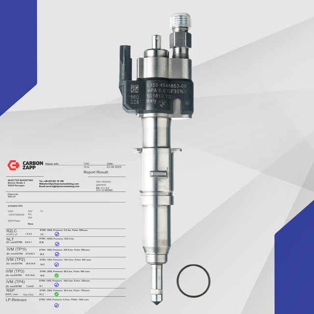 Injecteur de carburant BMW E60 N53 – Équivalent Rolls-Royce N54 N74 – 13538616079 – injecteur reconditionné, vue 1